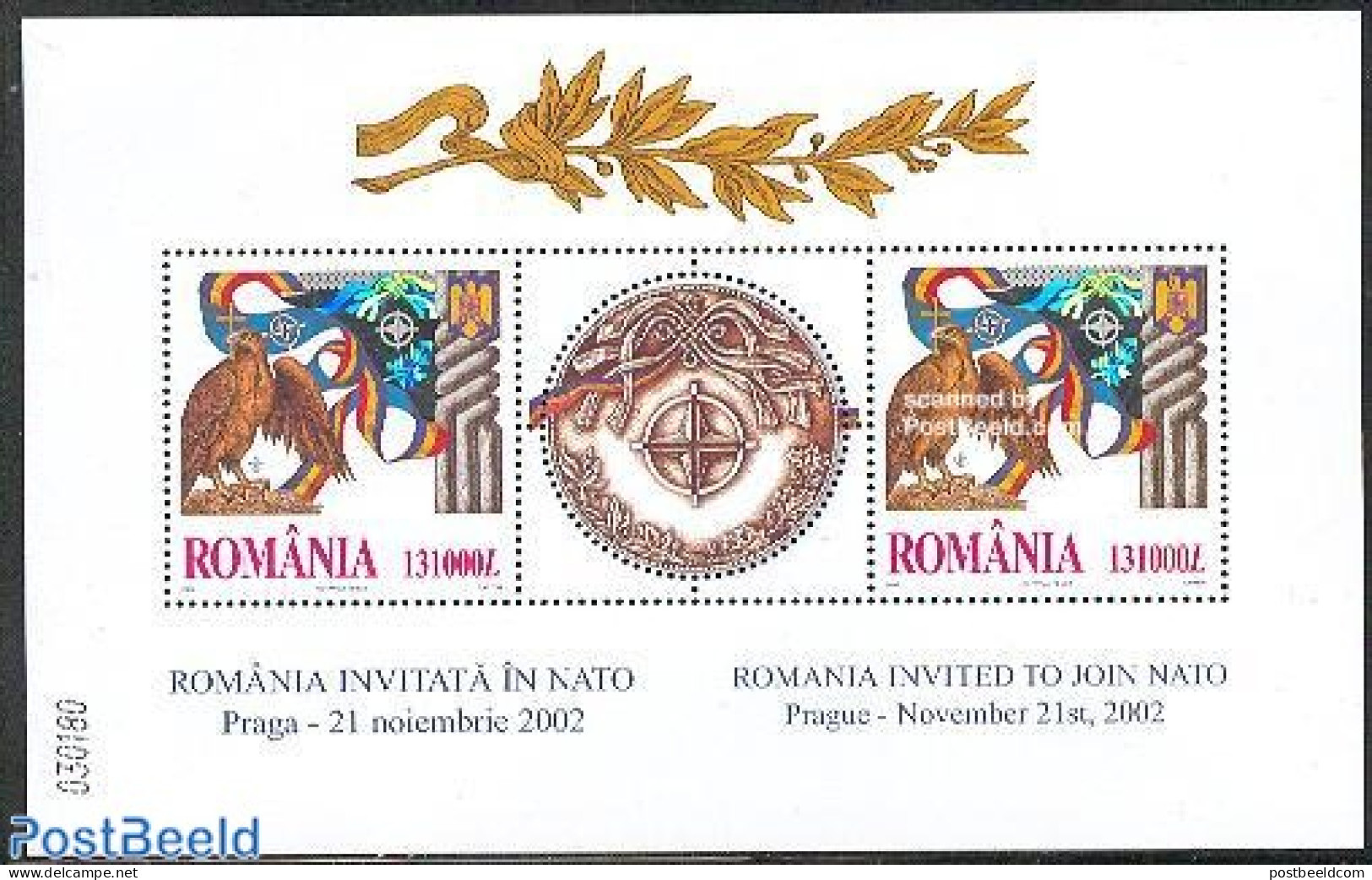 Romania 2002 NATO, Hologram S/s, Mint NH, History - Nature - Various - NATO - Birds - Birds Of Prey - Holograms - Ungebraucht