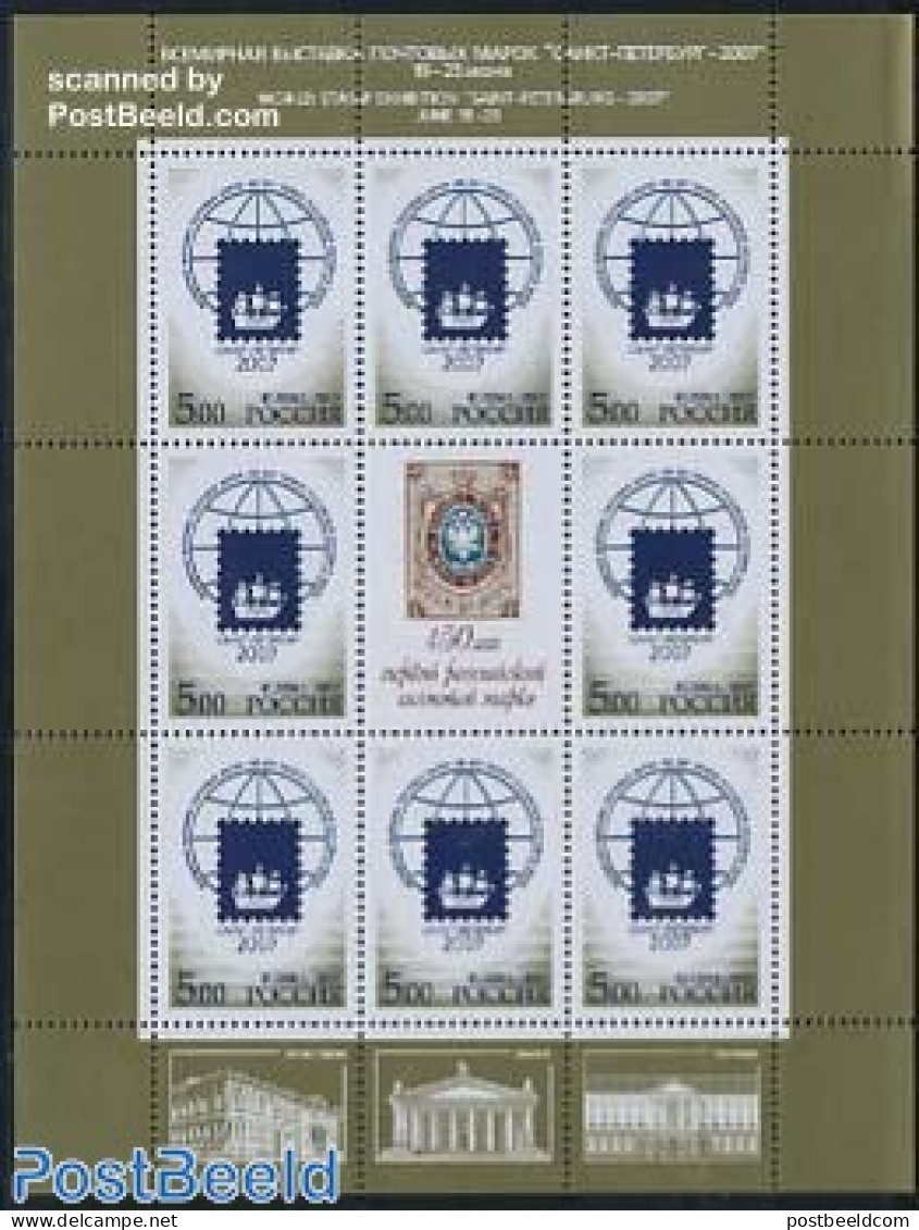 Russia 2007 Stamp Expo St. Petersburg M/s (with 8 Stamps), Mint NH, Transport - Philately - Ships And Boats - Boten