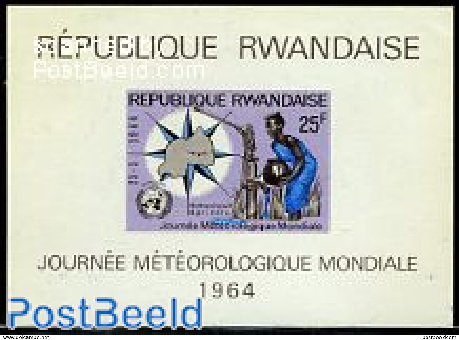 Rwanda 1964 Meteorology S/s, Mint NH, Science - Various - Meteorology - Maps - Clima & Meteorología