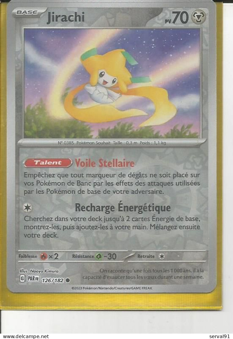 CARTE JIRACHI REVERSE  FAILLE PARADOXE N° 126 - Ecarlate & Violet