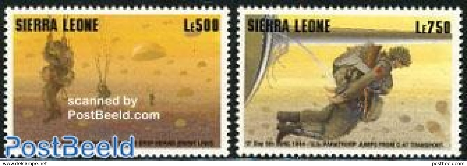 Sierra Leone 1994 50 Years D-Day 2v, Mint NH, History - World War II - Seconda Guerra Mondiale