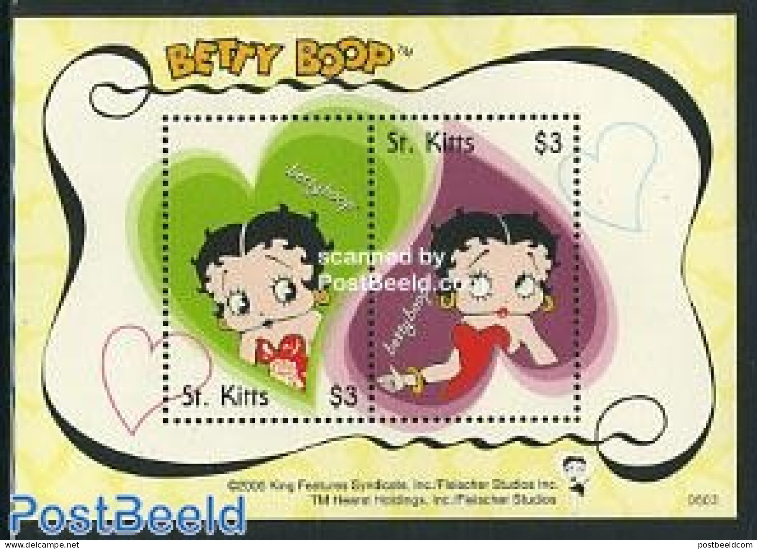 Saint Kitts/Nevis 2006 Betty Boop S/s, Mint NH, Art - Comics (except Disney) - Comics