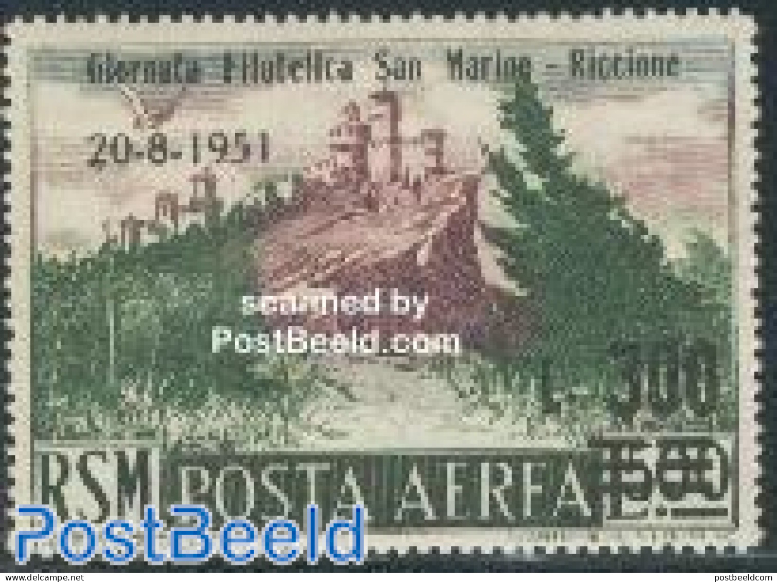 San Marino 1951 Stamp Exposition 1v, Mint NH - Ungebraucht