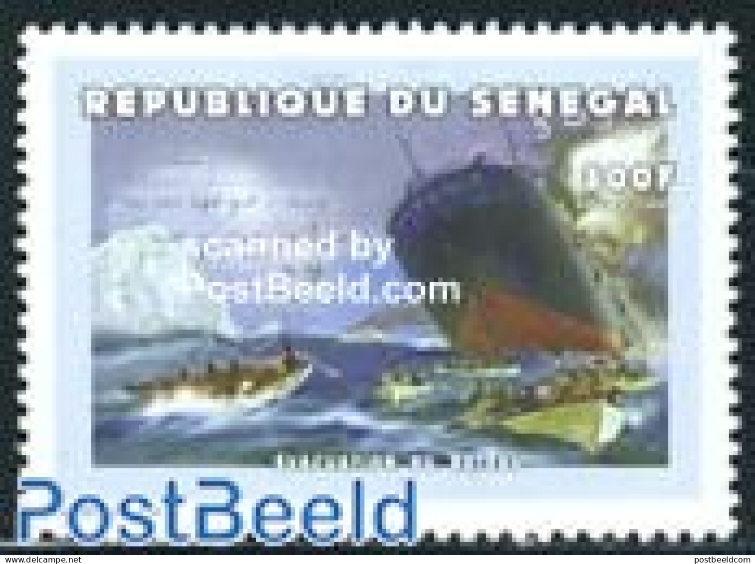 Senegal 1999 Titanic 1v, Mint NH, Transport - Ships And Boats - Titanic - Art - Handwriting And Autographs - Boten