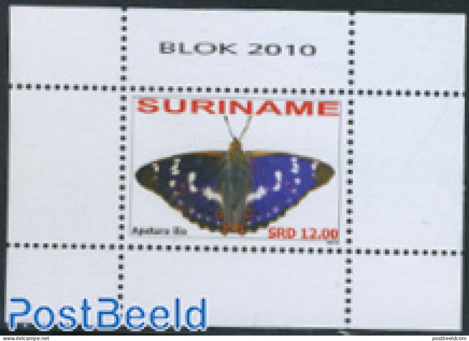Suriname, Republic 2010 Butterflies S/s, Mint NH, Nature - Butterflies - Suriname