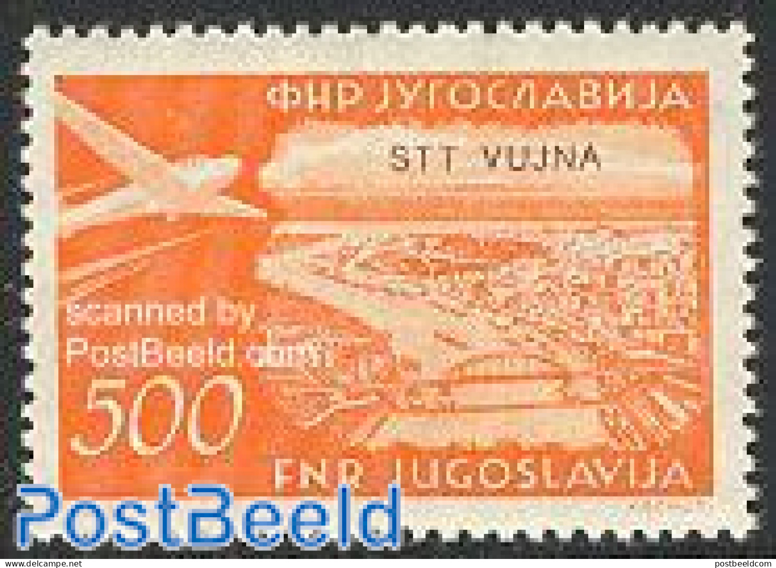 Trieste B-Zone 1954 Airmail 1v, Mint NH, Transport - Aircraft & Aviation - Airplanes