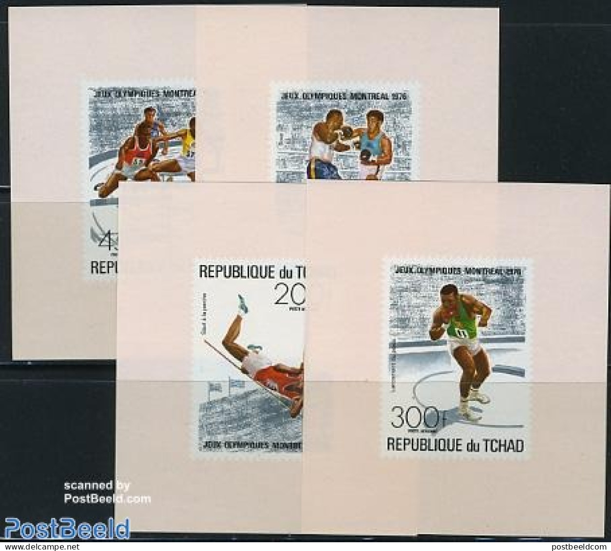 Chad 1976 Montreal Olympics 4 S/s, Mint NH, Sport - Athletics - Boxing - Olympic Games - Autres & Non Classés
