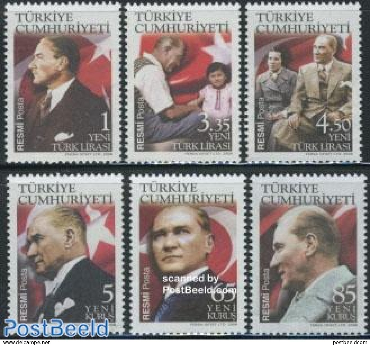 Türkiye 2008 Ataturk 6v, Mint NH, History - Politicians - Andere & Zonder Classificatie