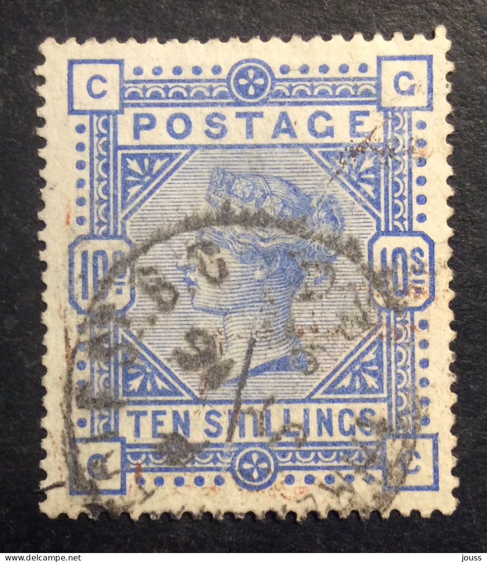 GB86 Victoria 10s Bleu YT 88 Ancre Oblitéré - Used Stamps