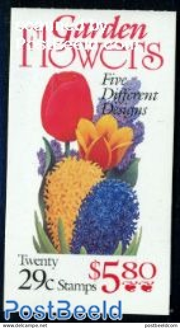 United States Of America 1993 Garden Flowers Booklet, Mint NH, Nature - Flowers & Plants - Stamp Booklets - Nuovi
