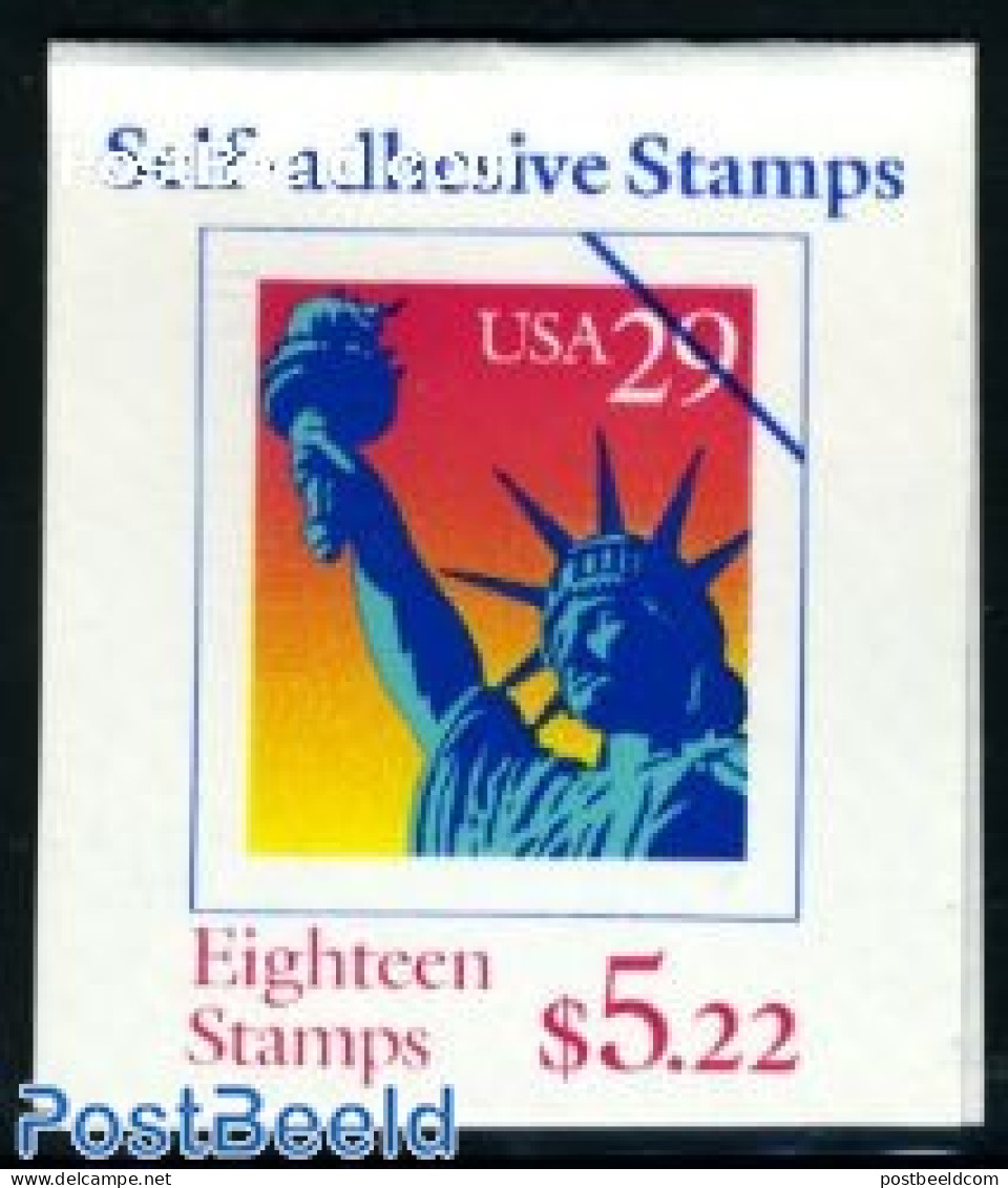 United States Of America 1994 Definitives Booklet, Mint NH, Stamp Booklets - Art - Sculpture - Ungebraucht