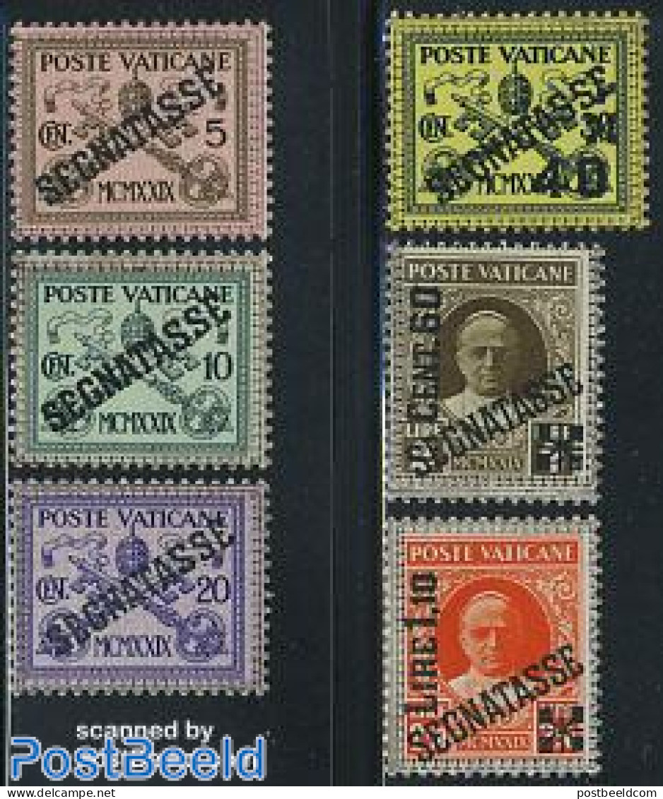 Vatican 1931 Postage Due 6v, Unused (hinged), Religion - Pope - Sonstige & Ohne Zuordnung