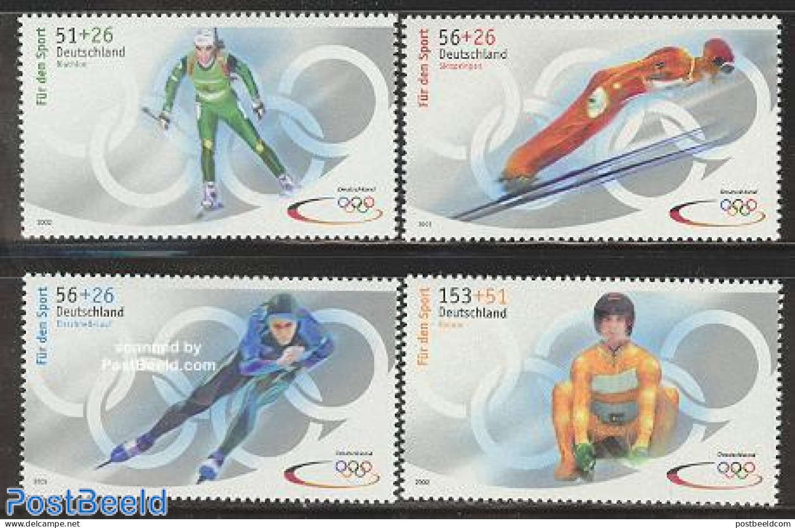 Germany, Federal Republic 2002 Olympic Winter Games 4v, Mint NH, Sport - Olympic Winter Games - Skating - Skiing - Neufs