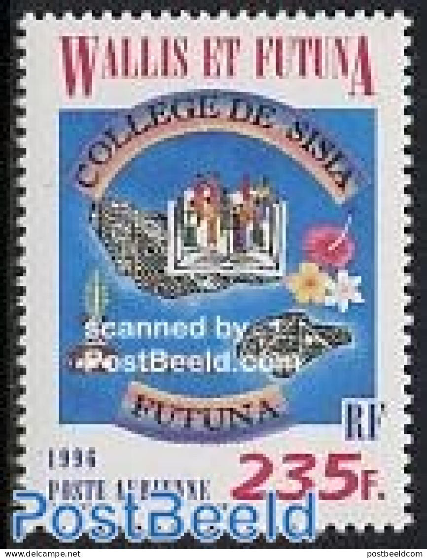 Wallis & Futuna 1996 Sisla Gymnasium 1v, Mint NH, Nature - Science - Various - Flowers & Plants - Education - Maps - B.. - Geographie
