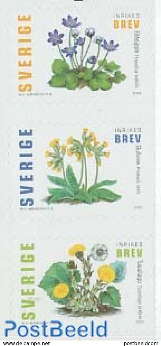 Sweden 2003 Spring Flowers 3v S-a, Mint NH, Nature - Flowers & Plants - Unused Stamps
