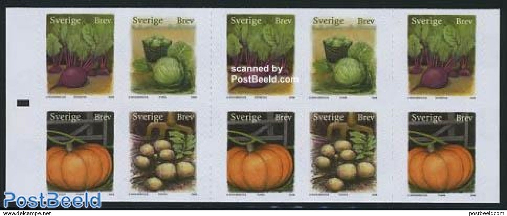 Sweden 2008 Autumn Fruits Foil Booklet, Mint NH, Health - Nature - Food & Drink - Fruit - Stamp Booklets - Unused Stamps