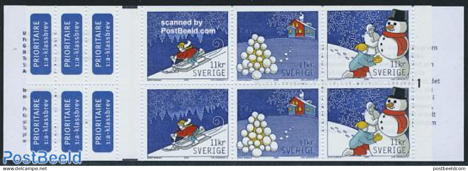 Sweden 2008 Winter Games 6v In Booklet, Mint NH, Various - Stamp Booklets - Toys & Children's Games - Neufs