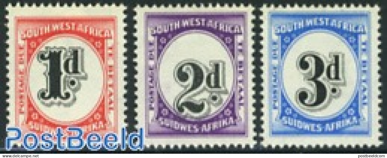 South-West Africa 1959 Postage Due 3v, Mint NH - África Del Sudoeste (1923-1990)