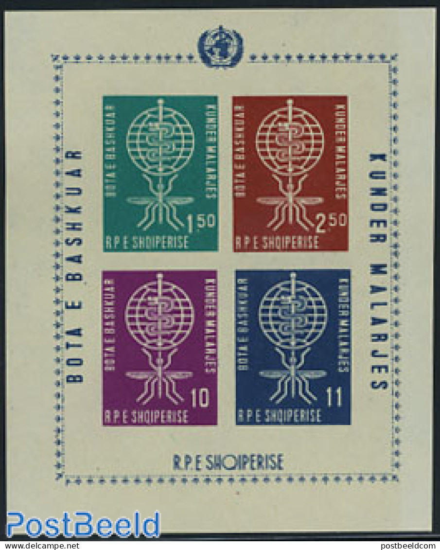 Albania 1962 Anti Malaria Imperforated S/s, Mint NH, Health - Nature - Health - Insects - Albania