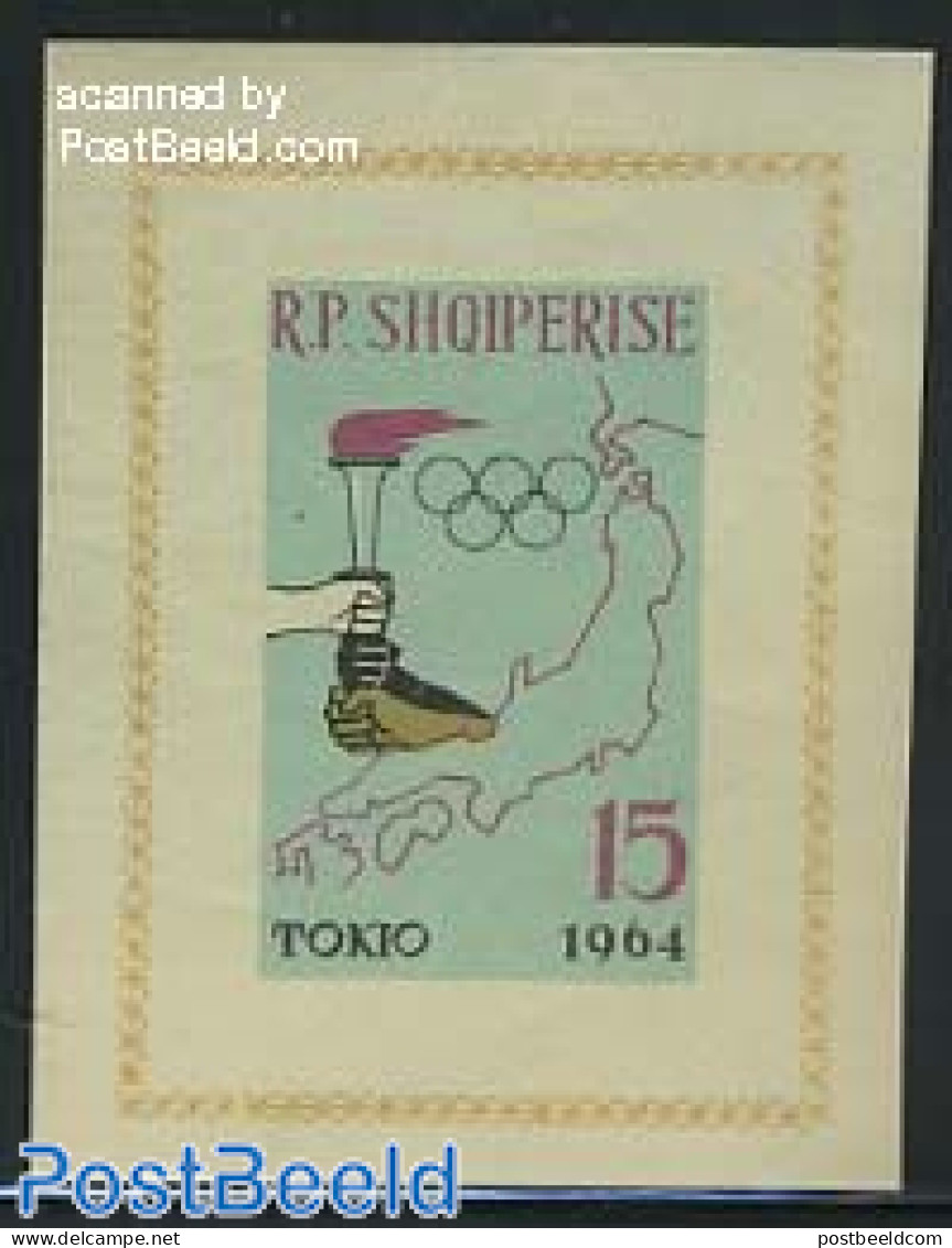 Albania 1963 Olympic Games S/s Imperforated, Mint NH, Sport - Various - Olympic Games - Maps - Geografía