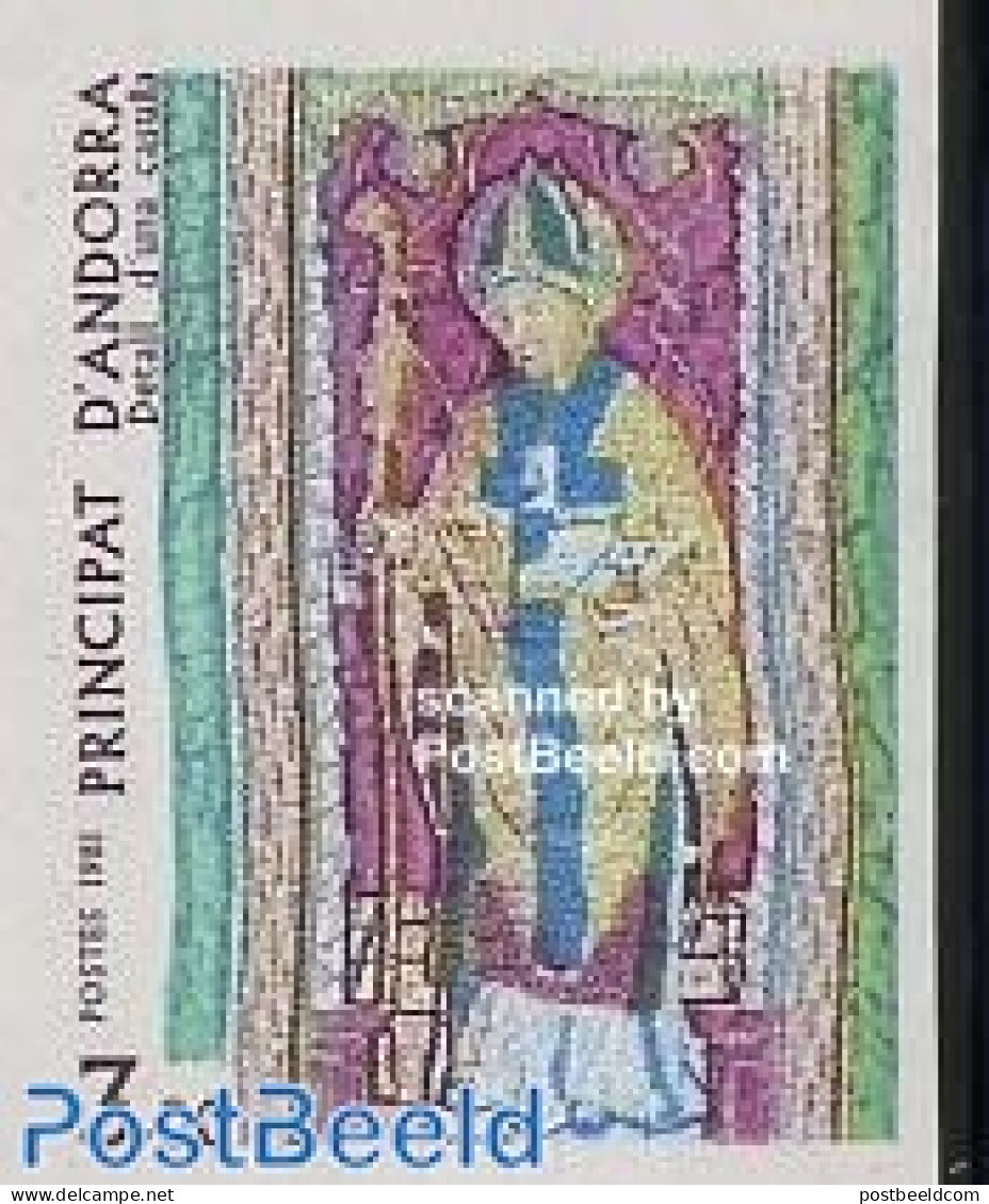 Andorra, French Post 1981 Religious Art 1v Imperforated, Mint NH, Religion - Various - Religion - Textiles - Nuevos