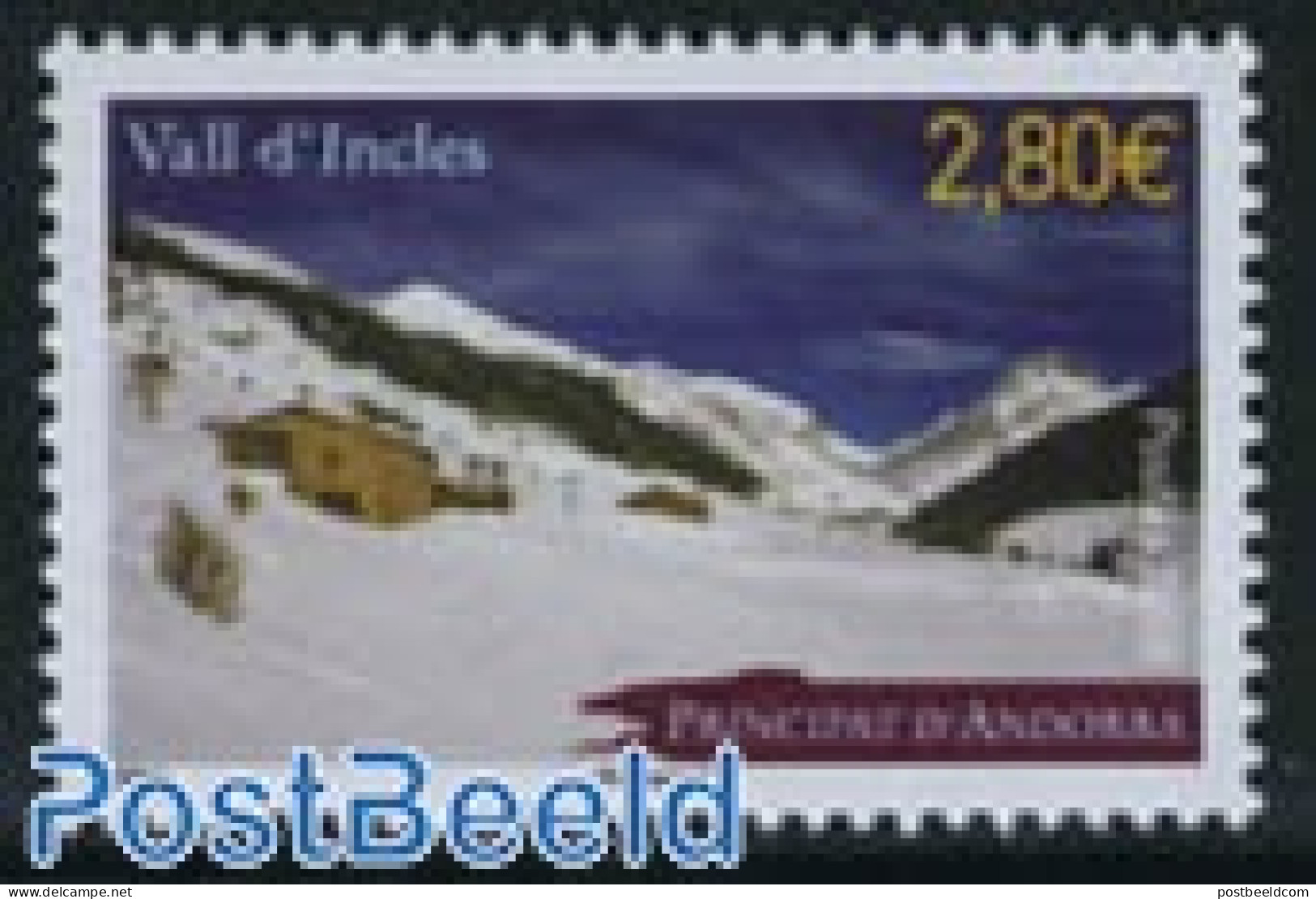 Andorra, French Post 2008 Val DIncles 1v, Mint NH, Sport - Mountains & Mountain Climbing - Neufs