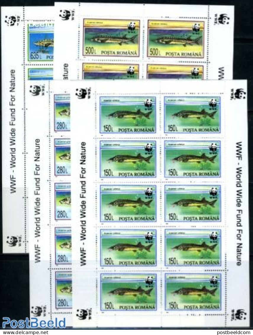 Romania 1994 WWF, Fish 4 M/s (=10 Sets), Mint NH, Nature - Fish - World Wildlife Fund (WWF) - Nuovi