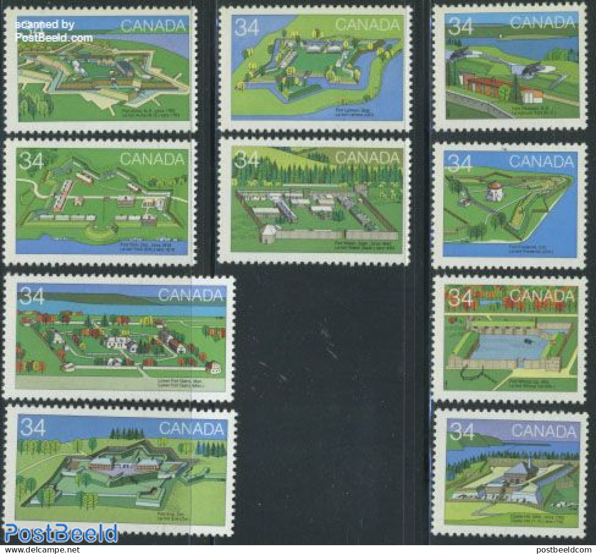 Canada 1985 Canada Day 10v, Mint NH, Various - Lighthouses & Safety At Sea - Art - Castles & Fortifications - Nuevos