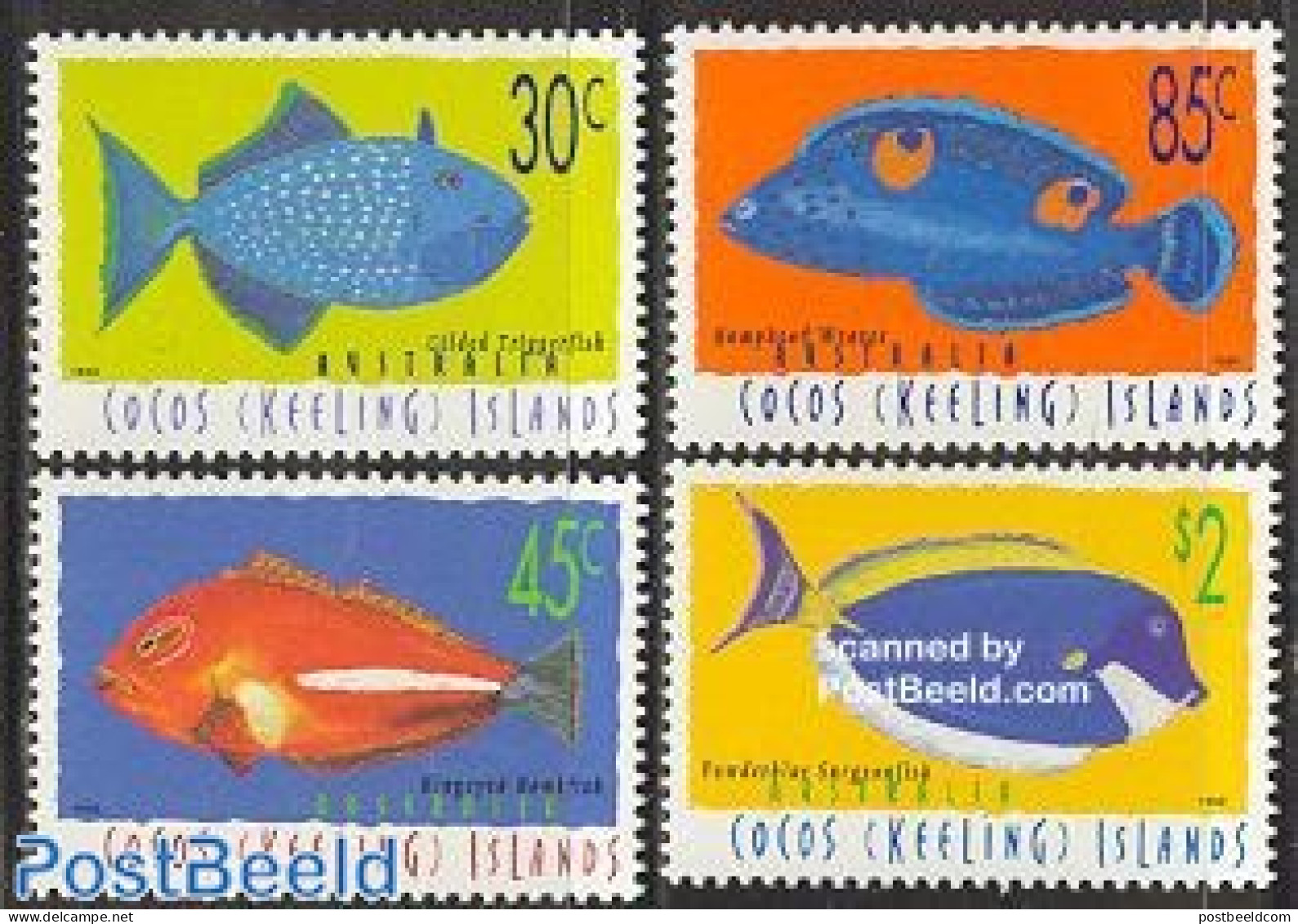 Cocos Islands 1996 Definitives, Fish 4v, Mint NH, Nature - Fish - Fische