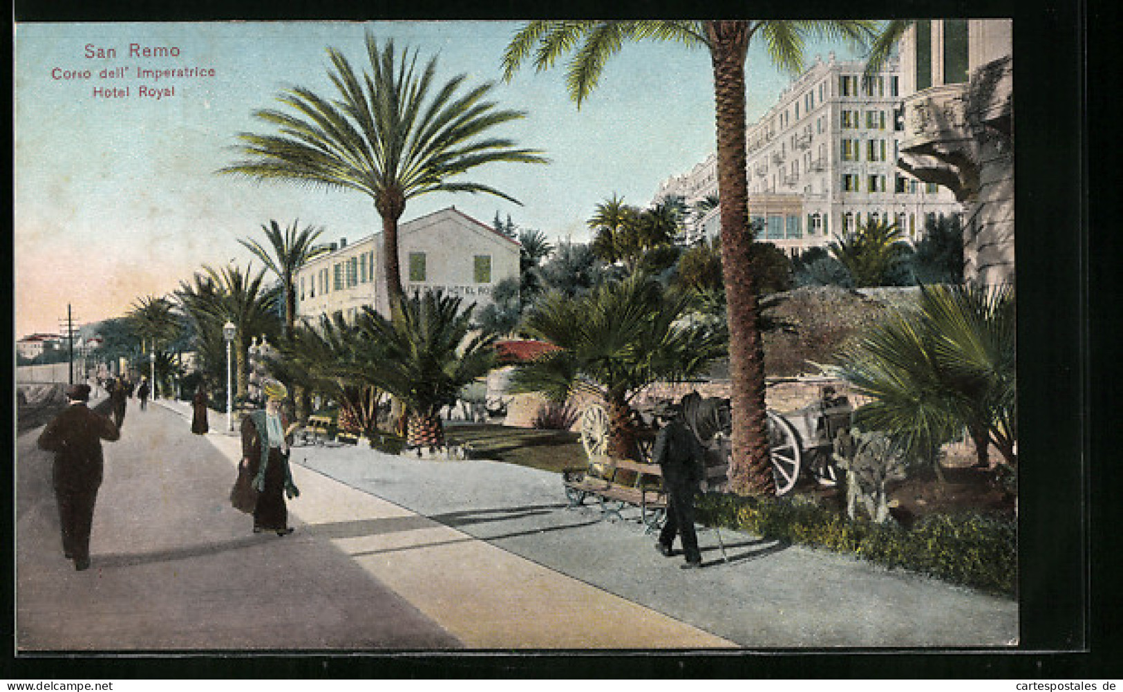 Cartolina San Remo, Corso Dell`Imperatrice, Hotel Royal  - San Remo