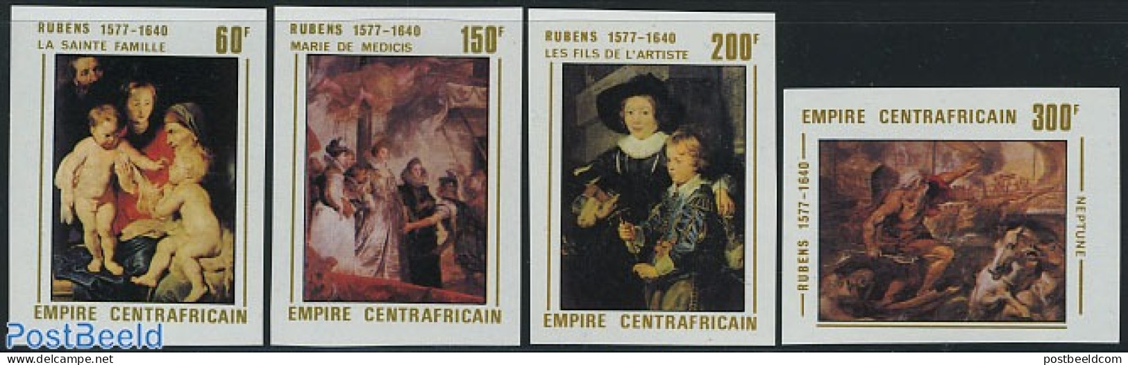 Central Africa 1978 P.P. Rubens 4v Imperforated, Mint NH, Art - Paintings - Rubens - Centrafricaine (République)