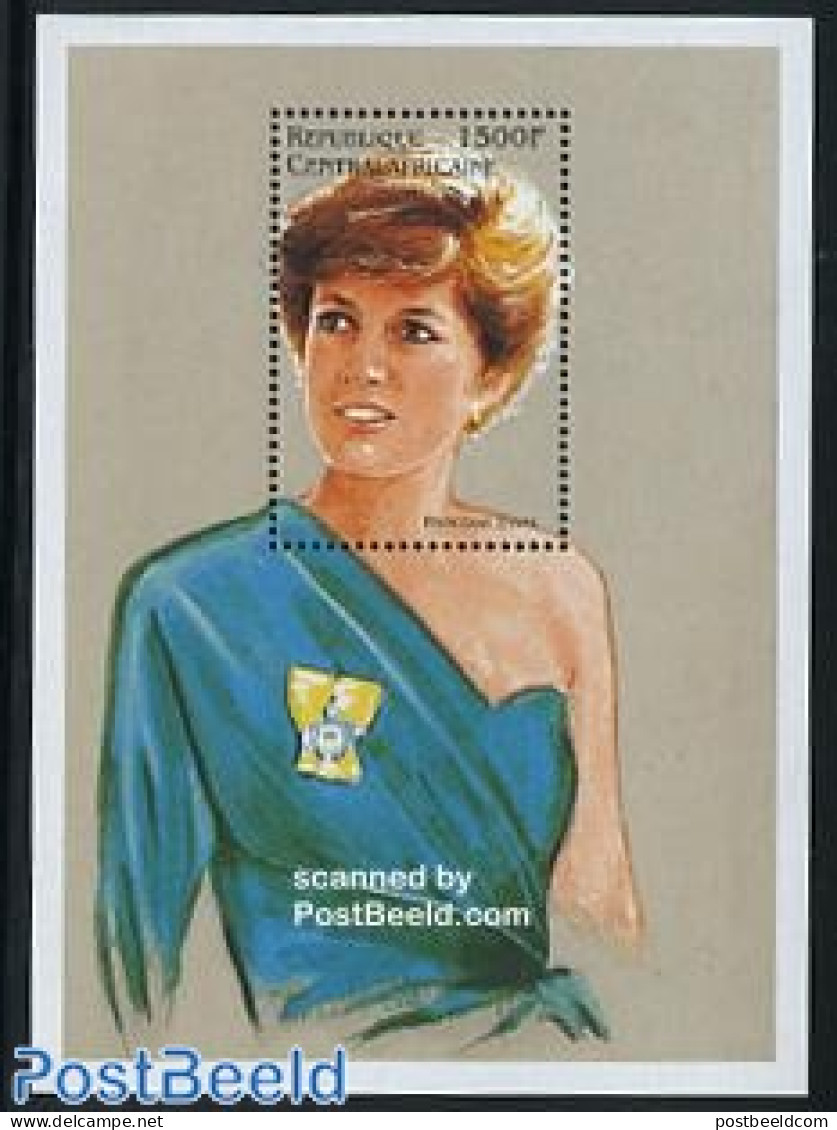 Central Africa 1997 Princess Diana S/s, Mint NH, History - Kings & Queens (Royalty) - Königshäuser, Adel