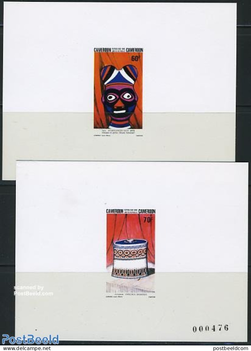 Cameroon 1983 Handicrafts 2 Epreuves De Luxe, Mint NH, Art - Handicrafts - Camerún (1960-...)