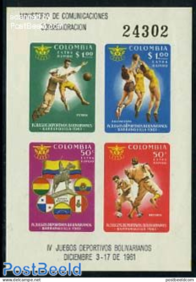 Colombia 1961 Sports S/s, Mint NH, Sport - Baseball - Football - Sport (other And Mixed) - Béisbol