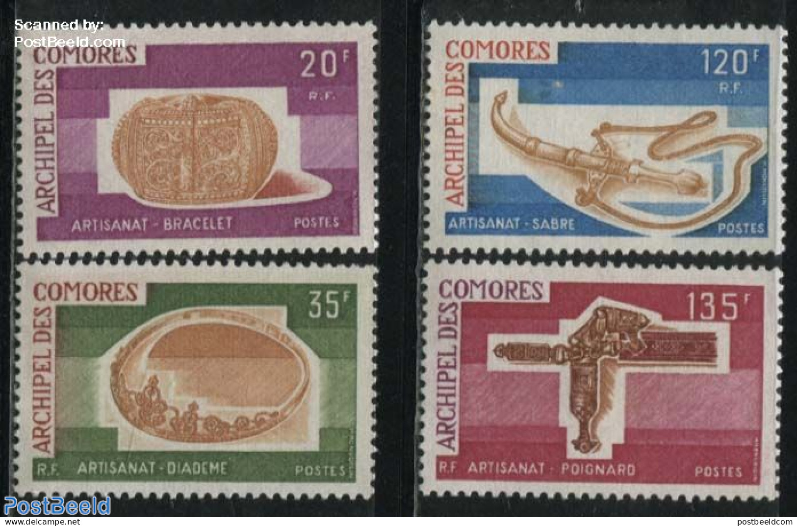 Comoros 1975 Handicrafts 4v, Mint NH, Art - Handicrafts - Comores (1975-...)