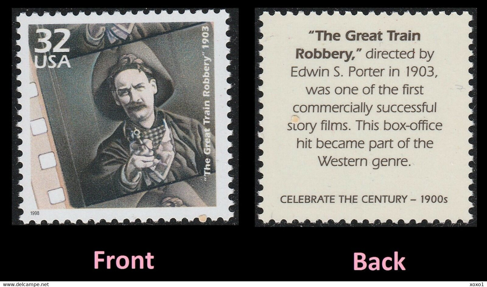 USA 1998 MiNr. 2909 Celebrate The Century 1900s  Art  Cinema Film "The Great Train Robbery"  1v MNH ** 0,80 € - Cinema