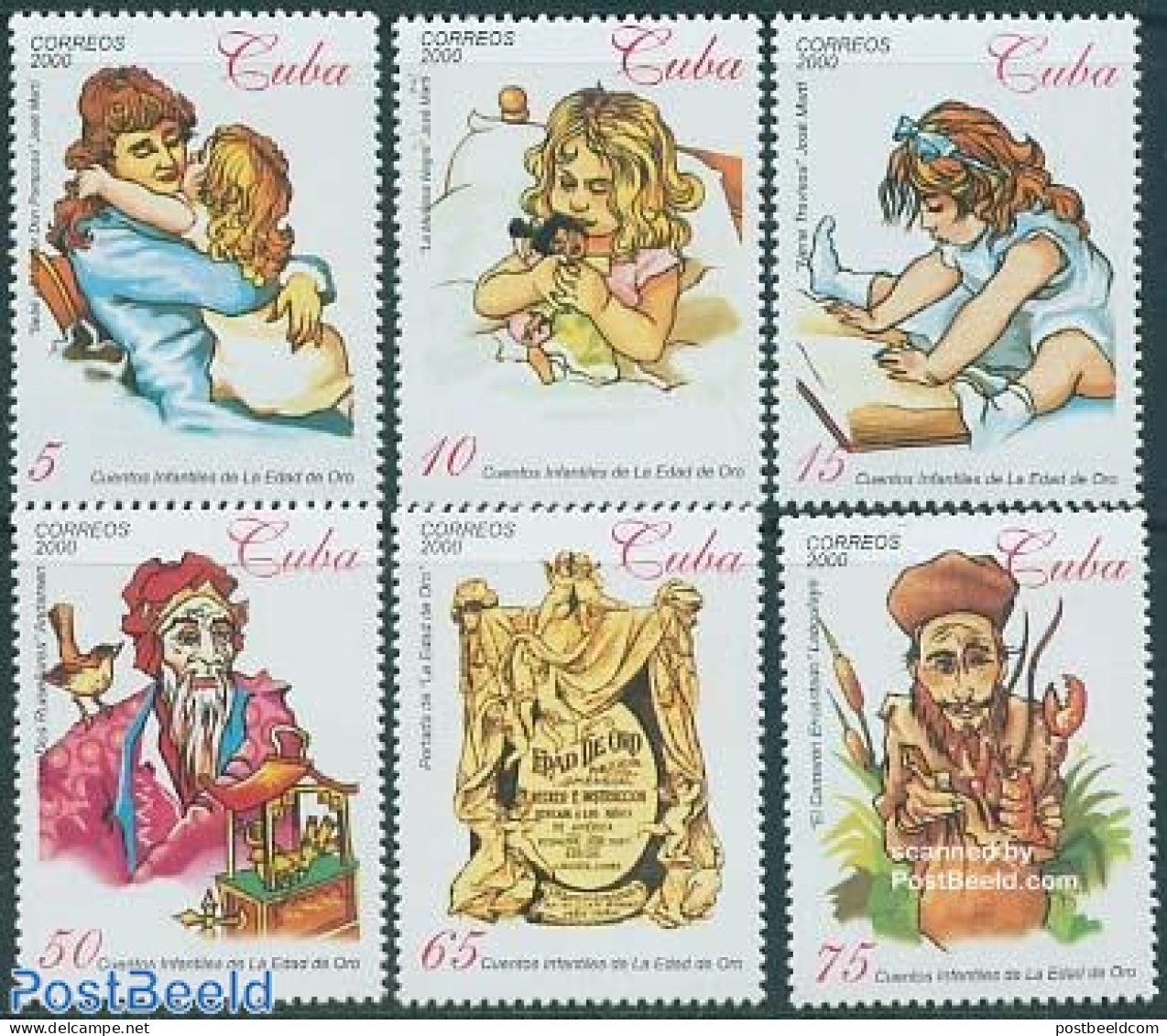 Cuba 2000 La Edad Del Oro 6v, Mint NH, History - Nature - Birds - Art - Fairytales - Unused Stamps