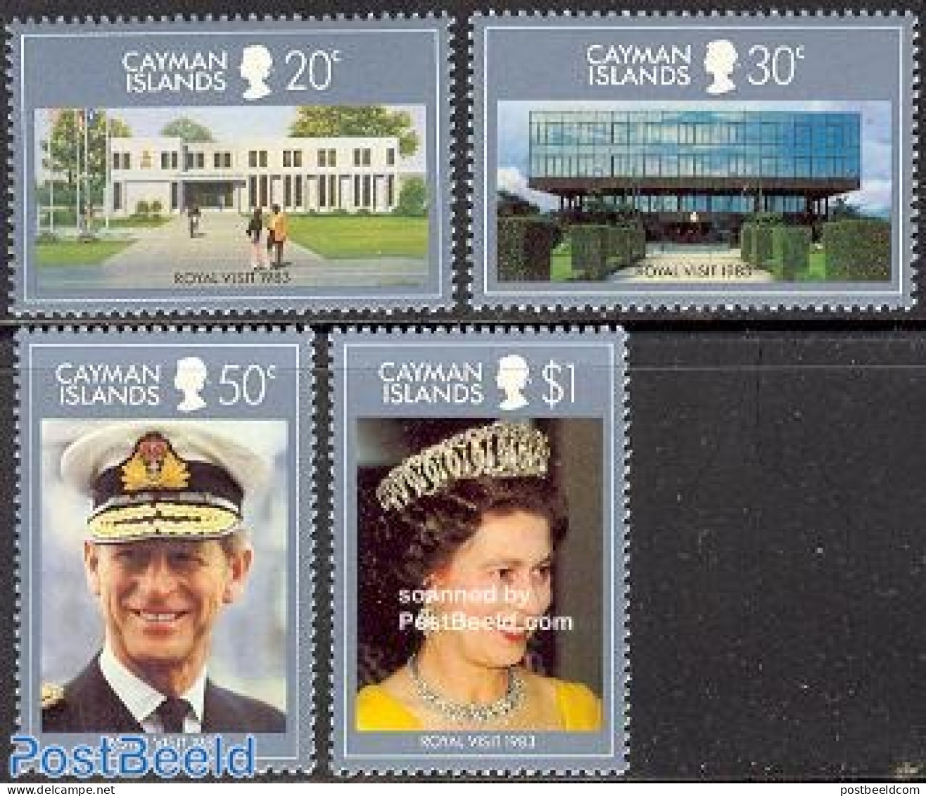 Cayman Islands 1983 Royal Visit 4v, Mint NH, History - Kings & Queens (Royalty) - Königshäuser, Adel