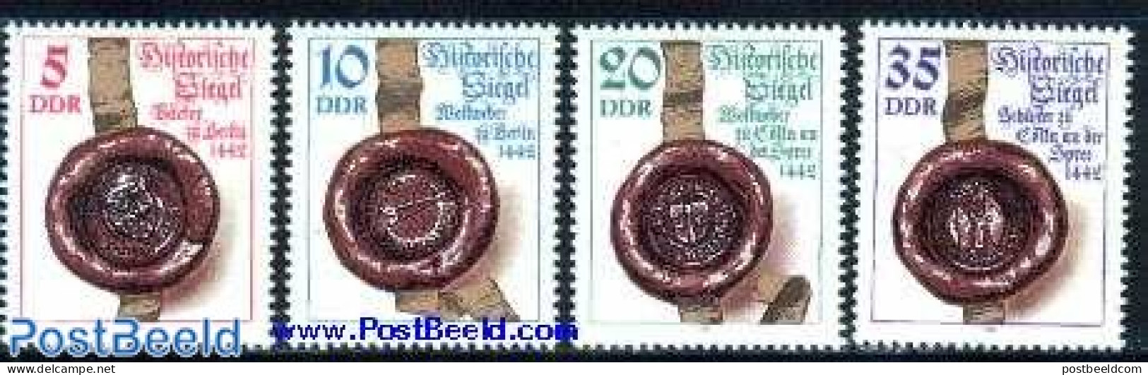 Germany, DDR 1984 Historic Seals 4v [+], Mint NH - Unused Stamps