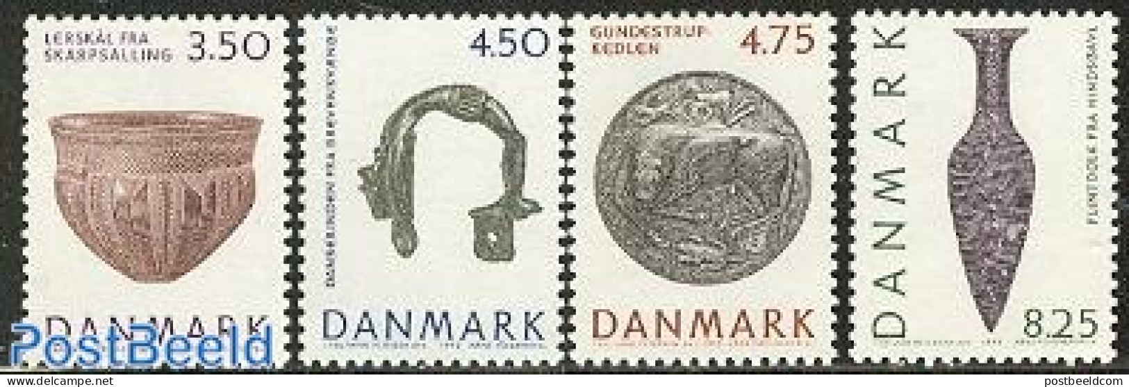Denmark 1992 National Museum 4v, Mint NH, History - Archaeology - Art - Museums - Ungebraucht