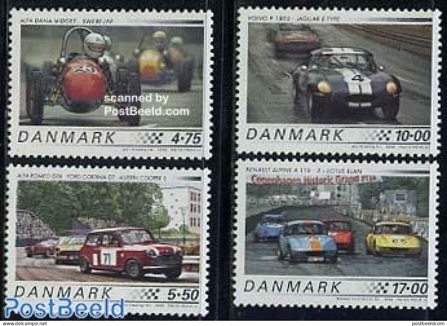 Denmark 2006 Vintage Racing Cars 4v, Mint NH, Sport - Transport - Autosports - Sport (other And Mixed) - Automobiles - Neufs