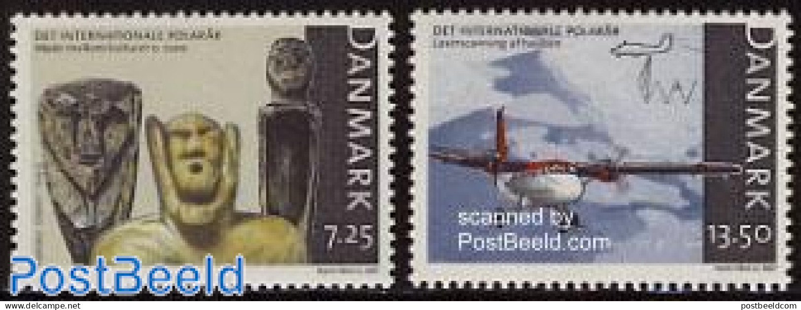 Denmark 2007 Int. Polar Year 2v, Mint NH, Science - Transport - The Arctic & Antarctica - Aircraft & Aviation - Art - .. - Ungebraucht