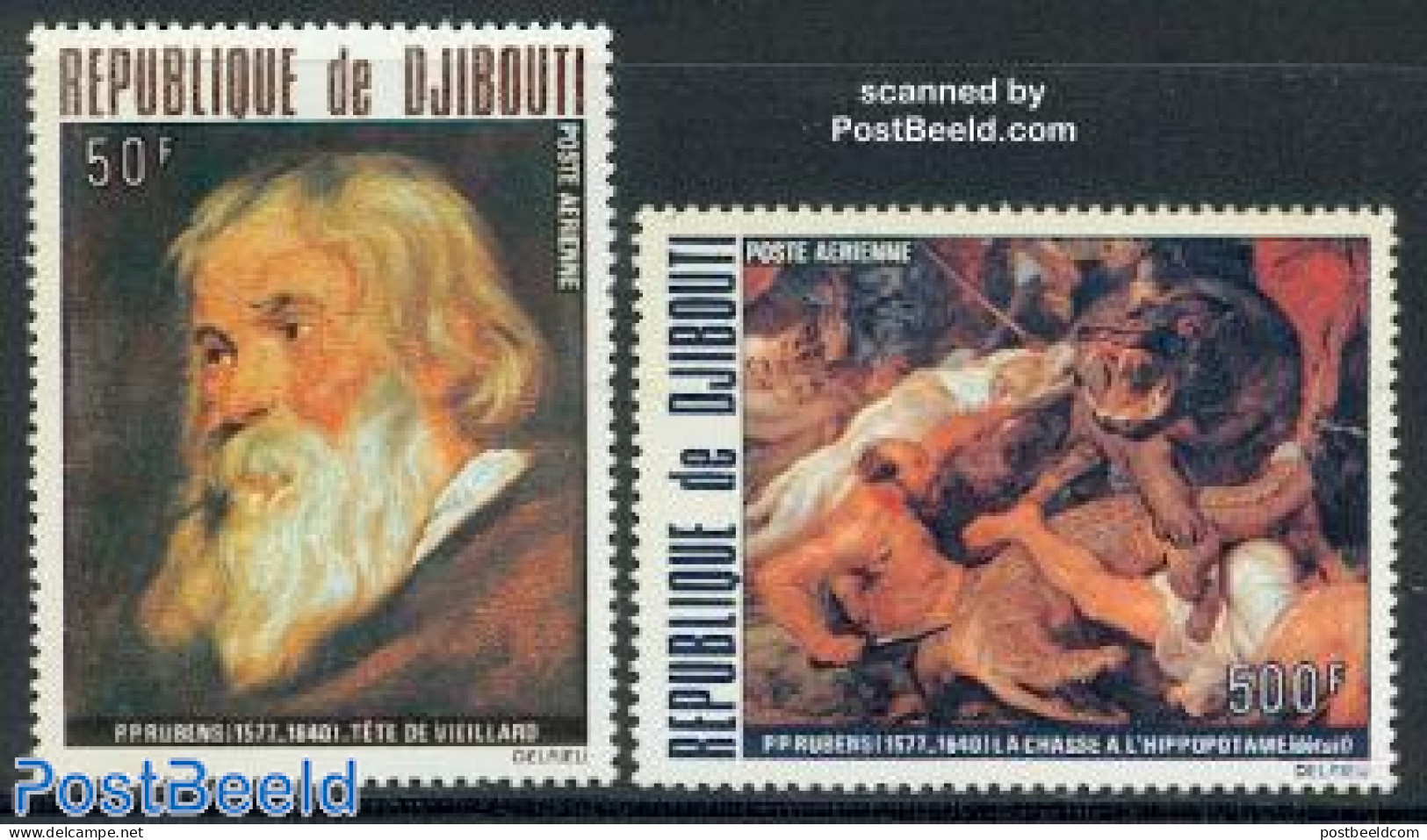 Djibouti 1978 P.P. Rubens 2v, Mint NH, Art - Paintings - Rubens - Gibuti (1977-...)
