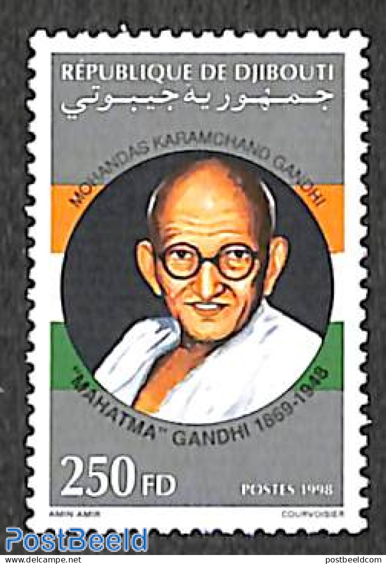 Djibouti 1998 M. Gandhi 1v, Mint NH, History - Gandhi - Politicians - Mahatma Gandhi