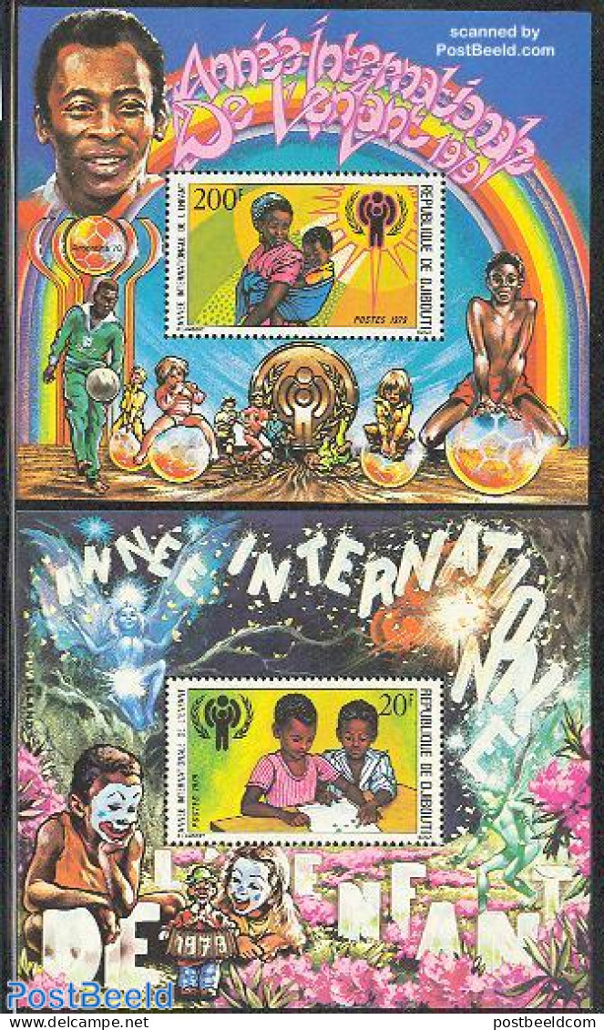 Djibouti 1979 Year Of The Child 2 S/s, Mint NH, Performance Art - Science - Various - Circus - Education - Year Of The.. - Circus