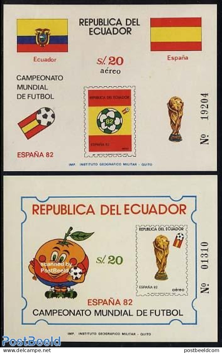 Ecuador 1981 World Cup Football 2 S/s, Mint NH, Sport - Football - Equateur