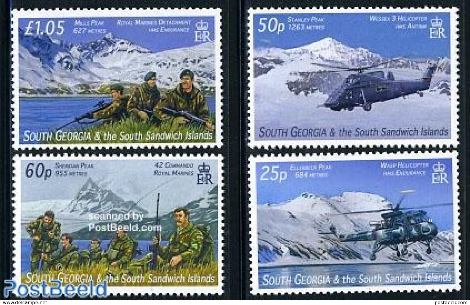 South Georgia / Falklands Dep. 2007 25 Years Liberation 4v, Mint NH, History - Sport - Transport - History - Militaris.. - Militares