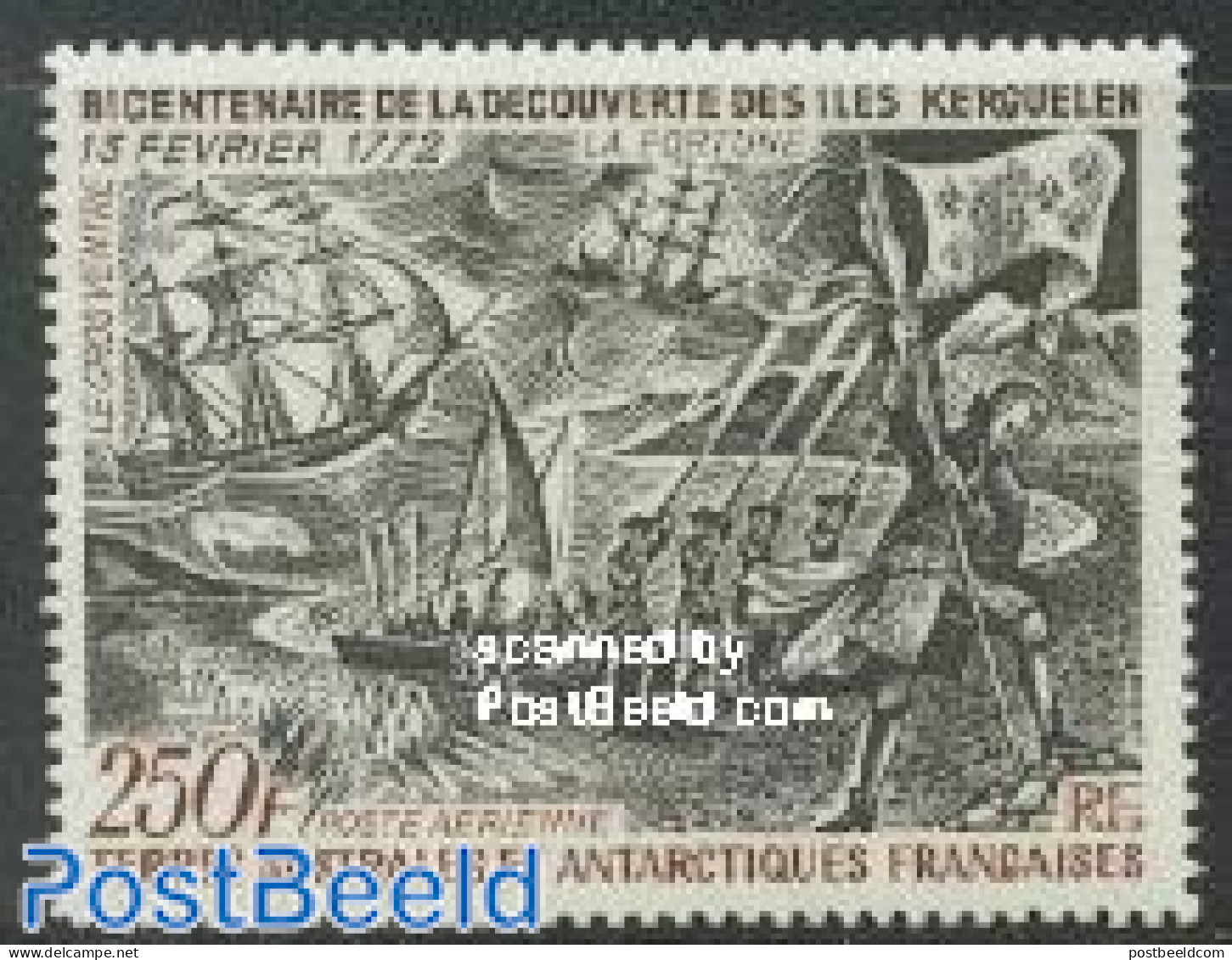 French Antarctic Territory 1972 Kerguel Islands 1v, Mint NH, History - Transport - Explorers - Ships And Boats - Unused Stamps