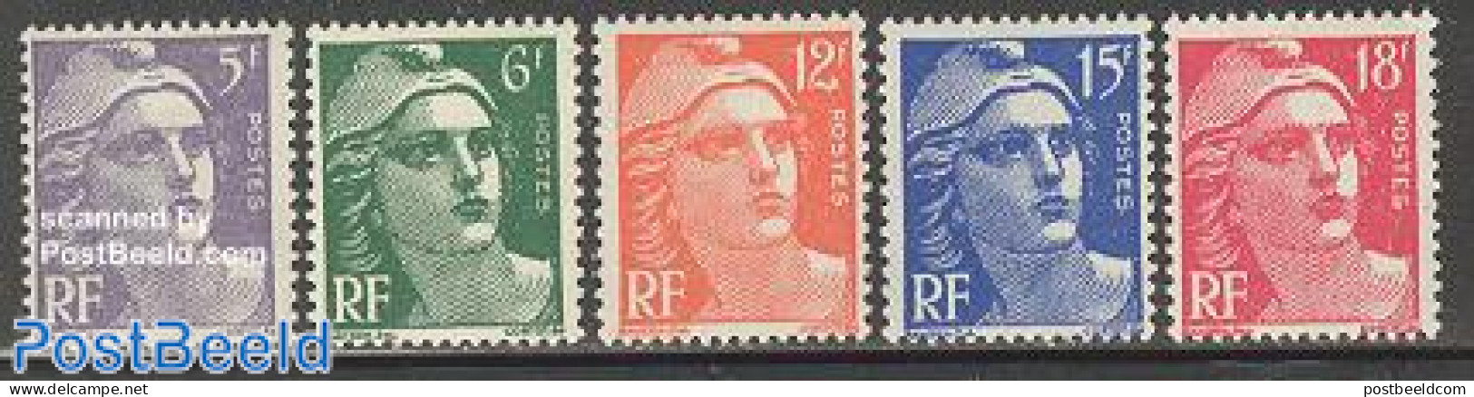 France 1951 Definitives 5v, Mint NH - Unused Stamps