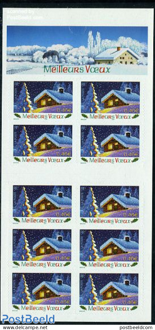 France 2002 Christmas Foil Booklet, Mint NH, Religion - Christmas - Stamp Booklets - Nuevos